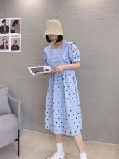 韩版印花连衣裙，女装连衣裙，知名度
