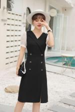 时尚束腰连衣裙，女装连衣裙，湘怡服饰