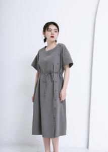 棉麻连衣裙,女装连衣裙,E·呀