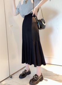 夏季弹力面料 松紧腰鱼尾裙,女装,秀禾