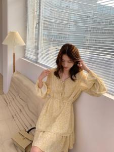 TWTIUWOO-21春季 雪纺花裙子，女装，她物
