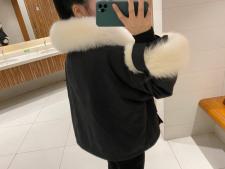 现货大毛领派克，女装，泰靡