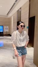 现货：夏季新款天丝面料小衫,女装,花之妖影