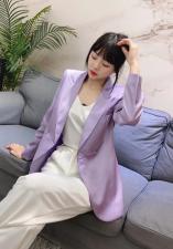 2021新款小西装，黑色，紫色，女装西装，艾涵