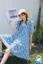水彩画连衣裙，女装连衣裙，SHALLGAR