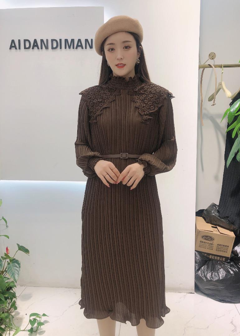 【现货】雪纺压轴连衣长裙，女装，艾丹迪蔓