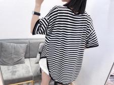 韩版冰丝条纹大T，女装，一杭