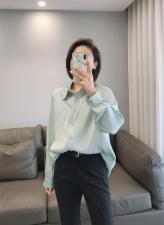 小尖领衬衣，女装，纽芮