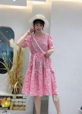 韩版碎花连衣裙，女装连衣裙，巴厘时尚