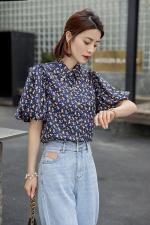 2021新款短袖泡泡袖简单大方，女装，初婇