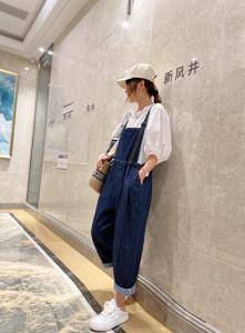 牛仔背带裤,女装,跳跳谷