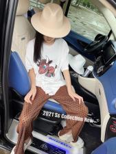 波点百褶开叉裤子夏款现货，女装，G