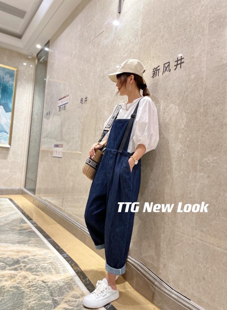 牛仔背带裤，女装，跳跳谷
