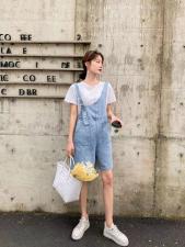 牛仔背带短裤，女装，QY2