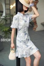 夏季现货改良版旗袍，女装婚纱/旗袍/礼服，云落伊里