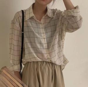 棉麻衬衫，女装衬衫，韩昭昭 HZAZ