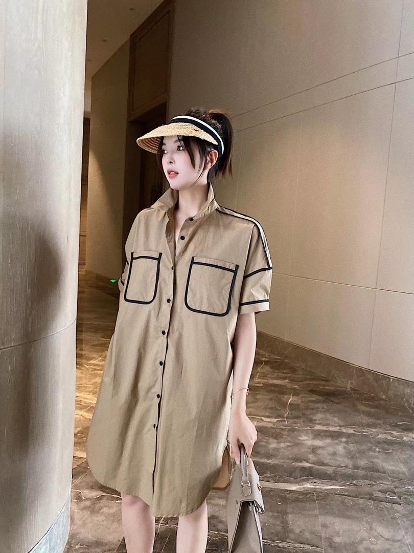 爱美欧夏季新款衬衫连衣裙，女装衬衫，爱美欧