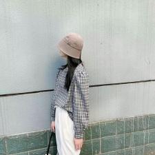 春款格子小衫，女装，魅力可诗