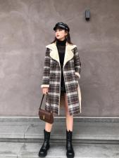冬季新款皮毛一体外套打底连衣裙，女装连衣裙，紫锦百艳