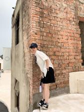 领带衬衣个性好看，女装，Queena PHoebe