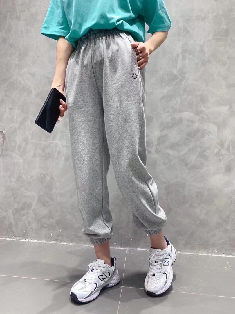 春季新款笑脸休闲卫裤，女装休闲裤，AT(2F)