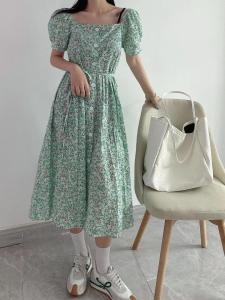 2021连衣裙小碎花,女装连衣裙,密斯倩