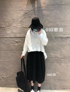 现货 春设计感简易双拉链连帽卫衣女长袖休闲裤,女装卫衣/绒衫,ABout阿布