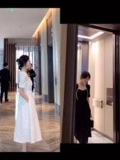 提花公主钉珠连衣裙，女装连衣裙，魅影菲怡