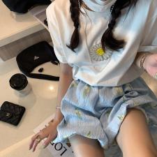 刺绣花苞短裤，女装，XTZ style