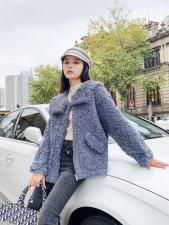 冬季新款海军领皮毛一体，女装，木木瑶果
