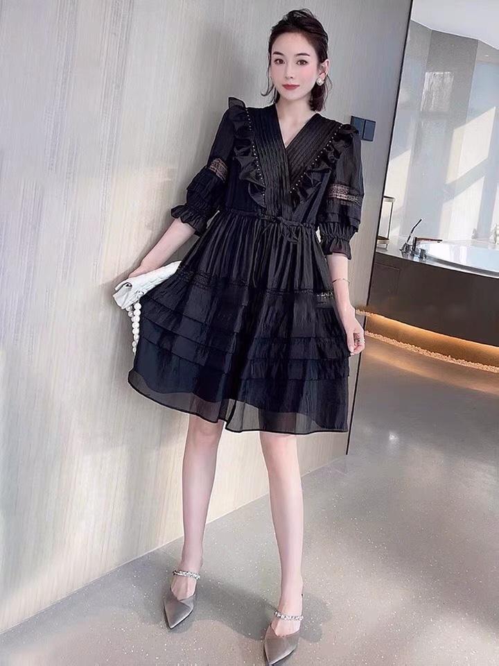 夏季天丝连衣裙，女装连衣裙，紫燕千娇