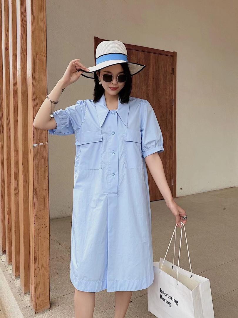 ［爱美欧］夏季新款衬衫连衣裙，女装衬衫，爱美欧