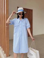 ［爱美欧］夏季新款衬衫连衣裙，女装衬衫，爱美欧