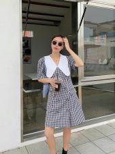 现货夏季新款薄款格子西装裙，女装西装，青菜萝卜