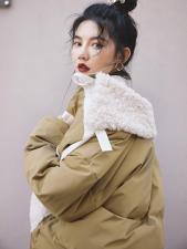 冬款牛角扣棉衣，女装棉衣/棉服，YOUER DENG