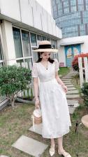 春季新款韩版印花连衣裙，女装连衣裙，摩登风暴