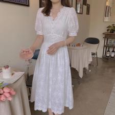 夏季新款韩版连衣裙，女装连衣裙，果默