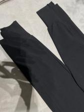 【现货】春设计感黑色松紧腰束脚薄款，女装，ABout阿布