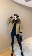 冬季新款貉子毛大毛领派克服，女装，西子玛雅