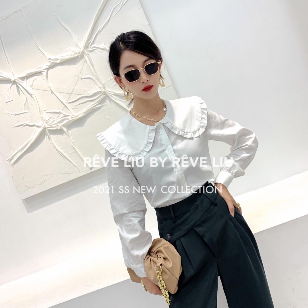荷叶边衬衣，女装，REVE LIU