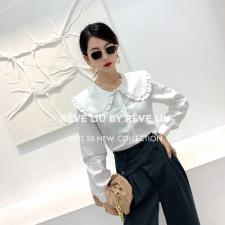 荷叶边衬衣，女装，REVE LIU