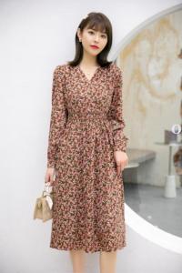 2021春新款碎花连衣裙,女装连衣裙,煊 芮 熙