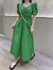 夏季新款法式复古仙女裙，女装，水锦红