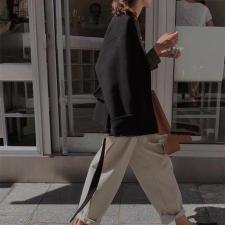 SL20126韩系简约V领系腰带百分百羊毛双面呢大衣，女装，L·H·X