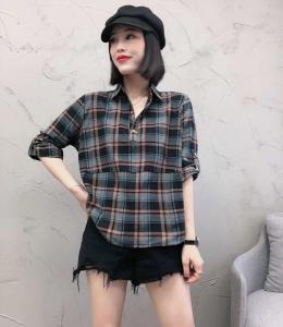 春装新款休闲麻料衬衫,女装衬衫,依伊贝诺