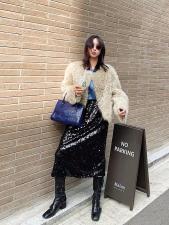 ZAF2014欧范可盐可甜百分百羊毛颗粒外套，女装，L·H·X