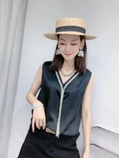流苏链条醋酸面料背心，女装背心吊带，帝瀛 DY