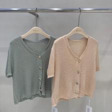 夏季新品亚麻针织开衫，女装，ANRUILA 安瑞拉