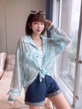 DG895欧州站夏季新款2021时尚字母轻薄防晒衬衫外套，女装衬衫，L·H·X