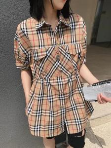 爱美欧夏季格子衬衫,女装衬衫,爱美欧